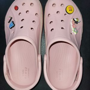 CROCS Bayaband Clog Petal Pink Jibbitz Included Women's 8
